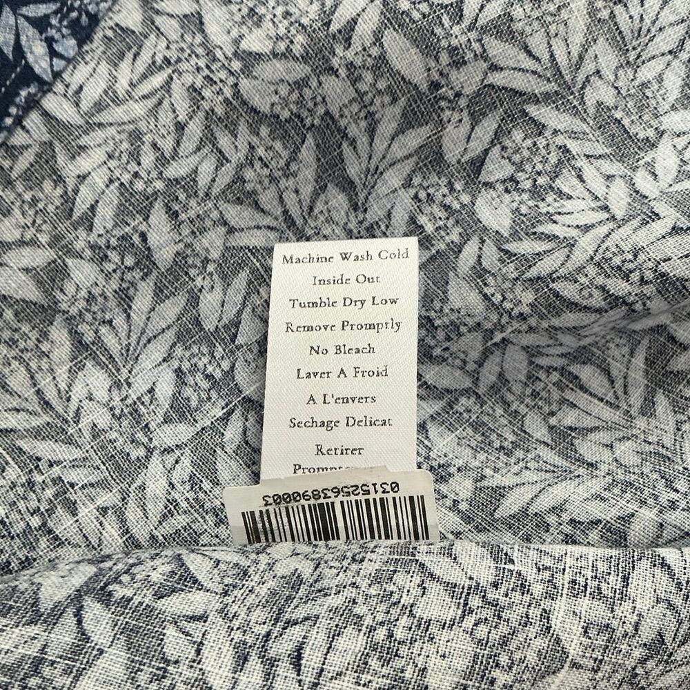 Frank & Eileen Mary Classic Shirtdress Italian Linen Blue Floral Size‎ XS - Picture 11 of 12